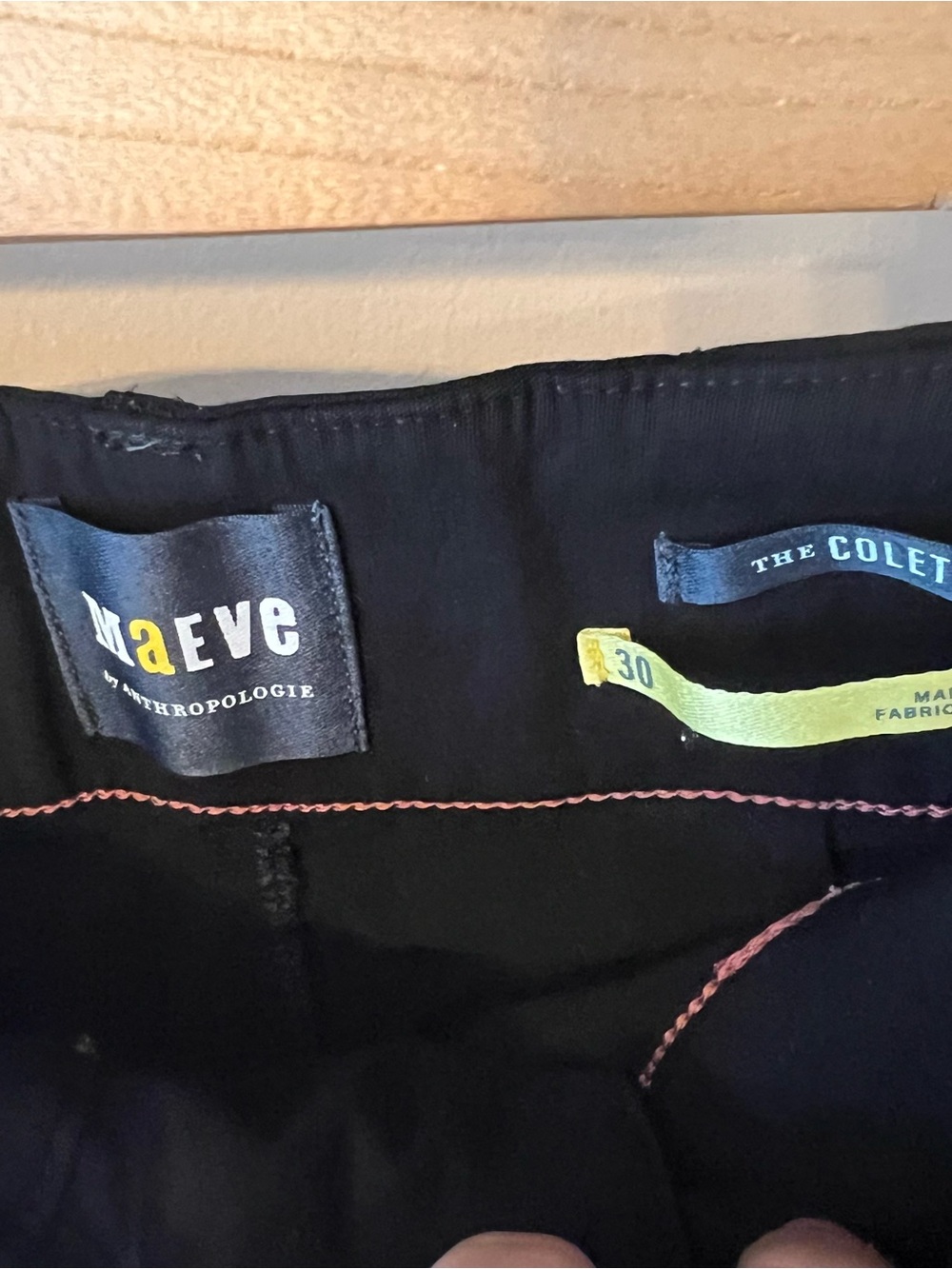 MAEVE Anthropologie Colette Black Wide Leg Cropped High Waist Pant EUC Sz 30 - Picture 6 of 10
